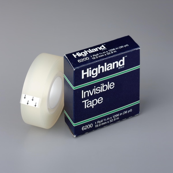 Highland Invisible Tape 6200, 3/4", PK144